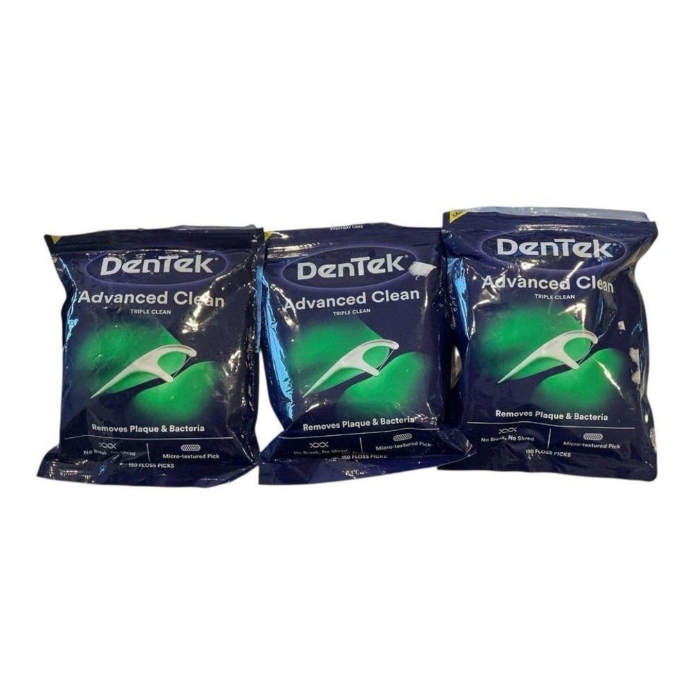 DenTek - Advanced Clean Floss Picks (3 Pack) - Dental Oral Care